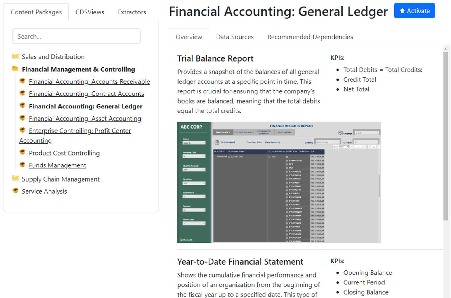 SAP ERP Data Extraction, Modeling and Reporting illustration